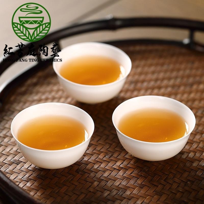【紅芳庭】潮汕 功夫茶杯 寬口/薄坯 迎客杯/品茗杯 白瓷茶杯 瓷茶杯 功夫茶道專用器具 泡茶用具-細節圖5