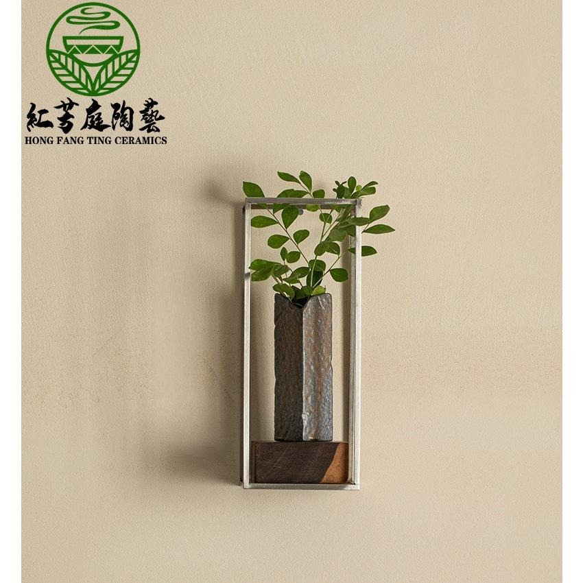 【紅芳庭】鎏金色 石風 花器 日式 插花 花瓶 茶道花器/花插 功夫茶道專用器具 泡茶用具-細節圖4