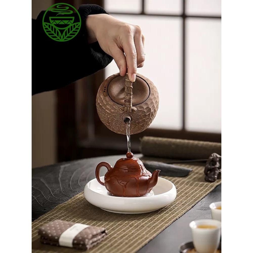 【紅芳庭】羊脂玉瓷 壺承 白瓷 茶盤/泡茶盤 養壺墊 瓷茶具 糯玉瓷 功夫茶道專用器具 泡茶器具-細節圖3