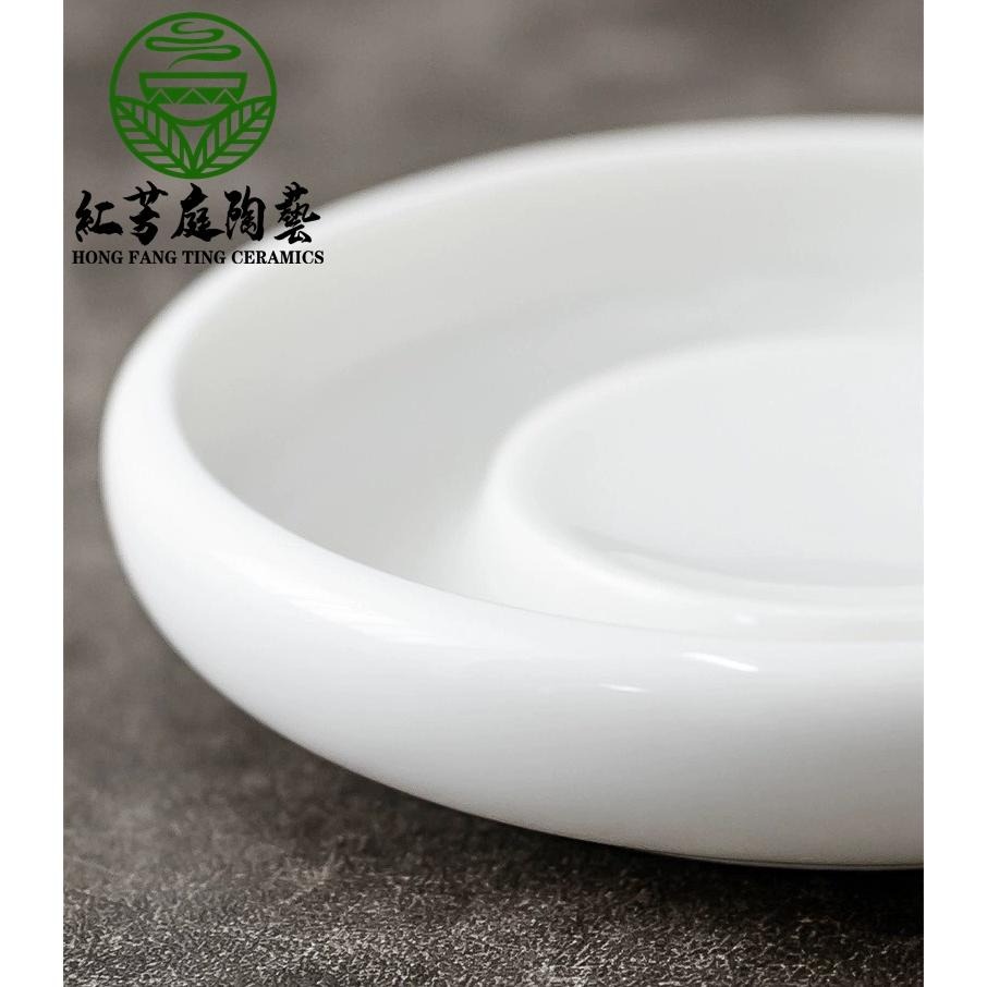 【紅芳庭】羊脂玉瓷 壺承 白瓷 茶盤/泡茶盤 養壺墊 瓷茶具 糯玉瓷 功夫茶道專用器具 泡茶器具-細節圖9