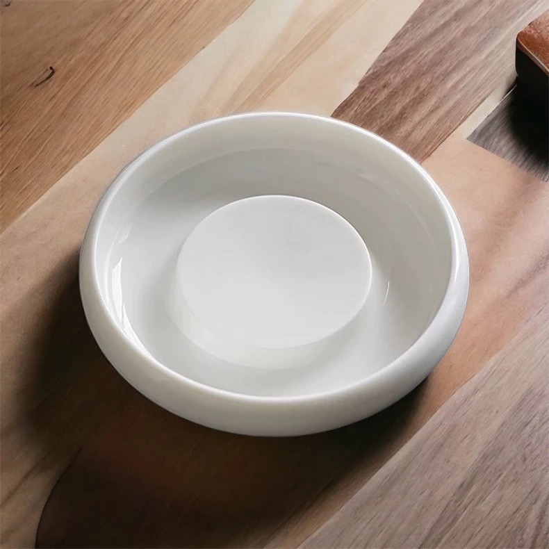 【紅芳庭】羊脂玉瓷 壺承 白瓷 茶盤/泡茶盤 養壺墊 瓷茶具 糯玉瓷 功夫茶道專用器具 泡茶器具-規格圖9