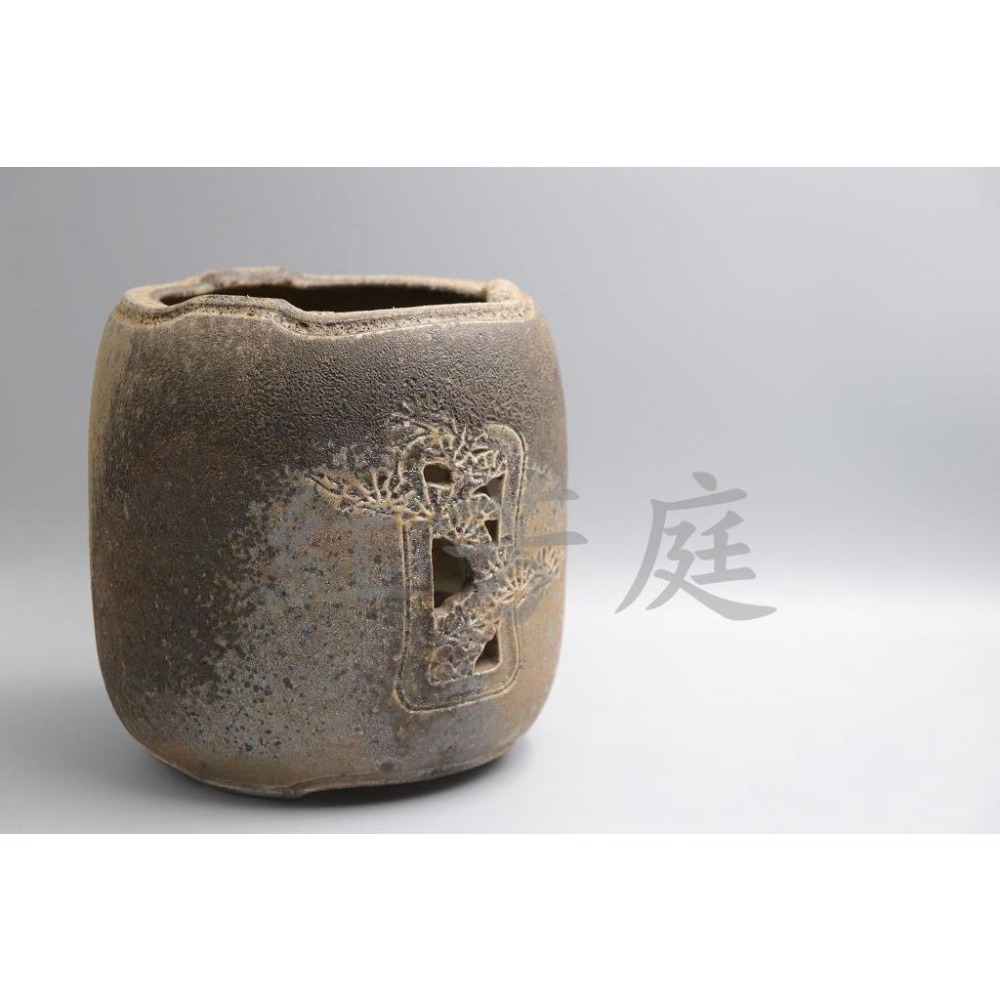 【紅芳庭】台灣柴燒 李志豪老師 松壽陶爐 手拉坏 附酒精燈 煮茶爐 創作品 無釉裸燒 功夫茶道專用泡茶器具 泡茶用具-細節圖6