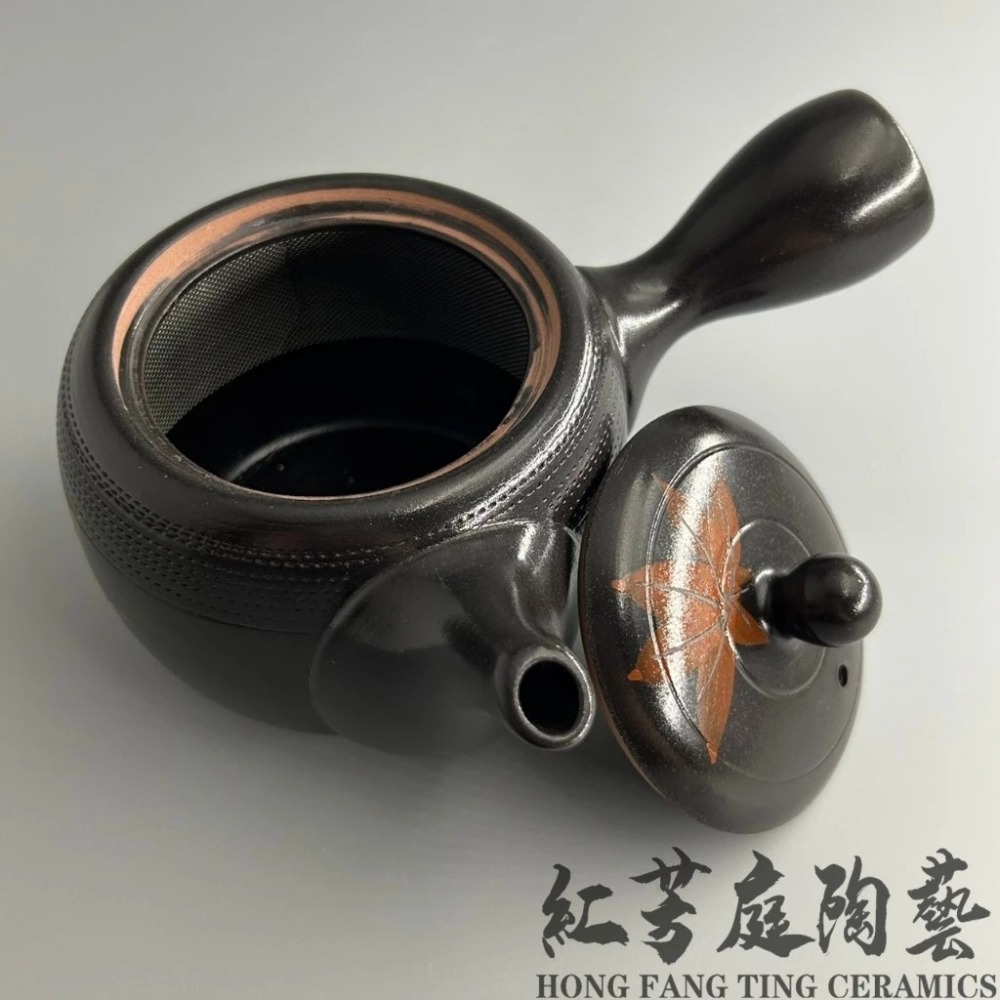 【紅芳庭】日本側把壺 橫手急須 台灣製造 早期外銷壺 泡茶壺/急須壺 茶具 茶壺/陶壺 功夫茶道專用器具 泡茶用具-細節圖4