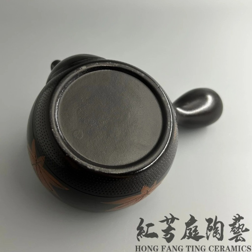 【紅芳庭】日本側把壺 橫手急須 台灣製造 早期外銷壺 泡茶壺/急須壺 茶具 茶壺/陶壺 功夫茶道專用器具 泡茶用具-細節圖5