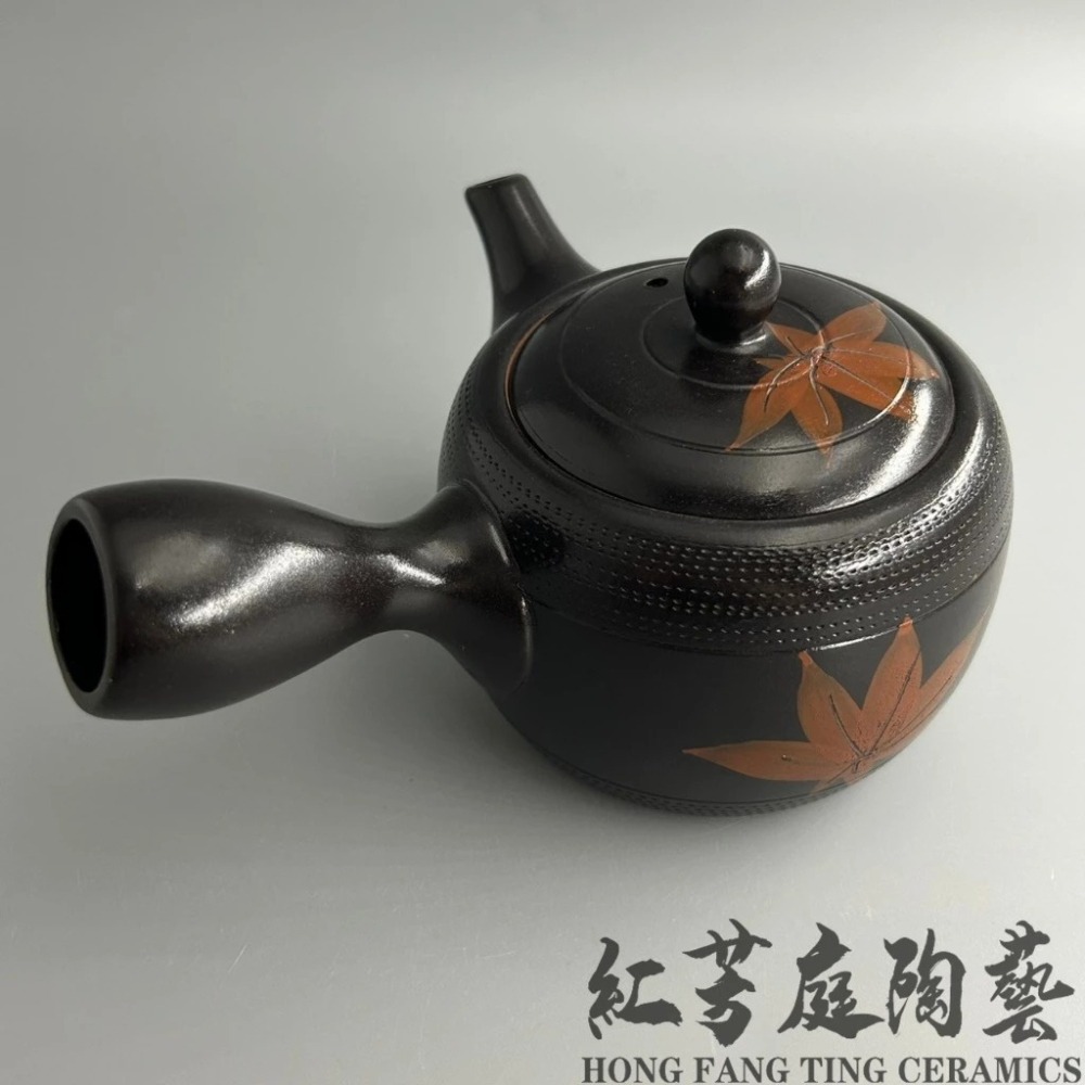 【紅芳庭】日本側把壺 橫手急須 台灣製造 早期外銷壺 泡茶壺/急須壺 茶具 茶壺/陶壺 功夫茶道專用器具 泡茶用具-細節圖6