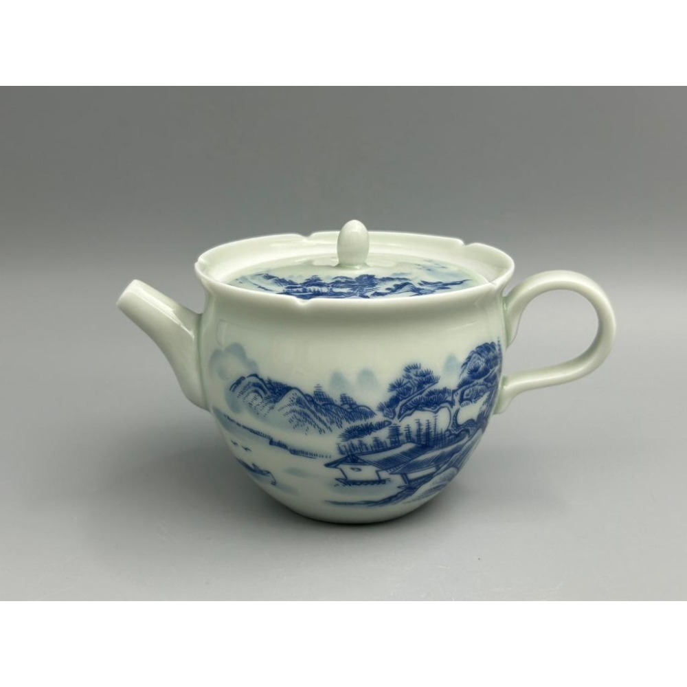 【紅芳庭】青花瓷 泡茶壺 嵐山壺 150ml 茶壺/茶具 瓷茶壺 原葉茶 功夫茶道專用器具 泡茶用具-細節圖2