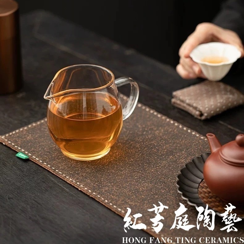 【紅芳庭】企鵝 玻璃公道杯 500ml 茶海 茶具 分享壺 耐熱玻璃 原葉茶/咖啡 功夫茶道專用器具 泡茶用具-細節圖5