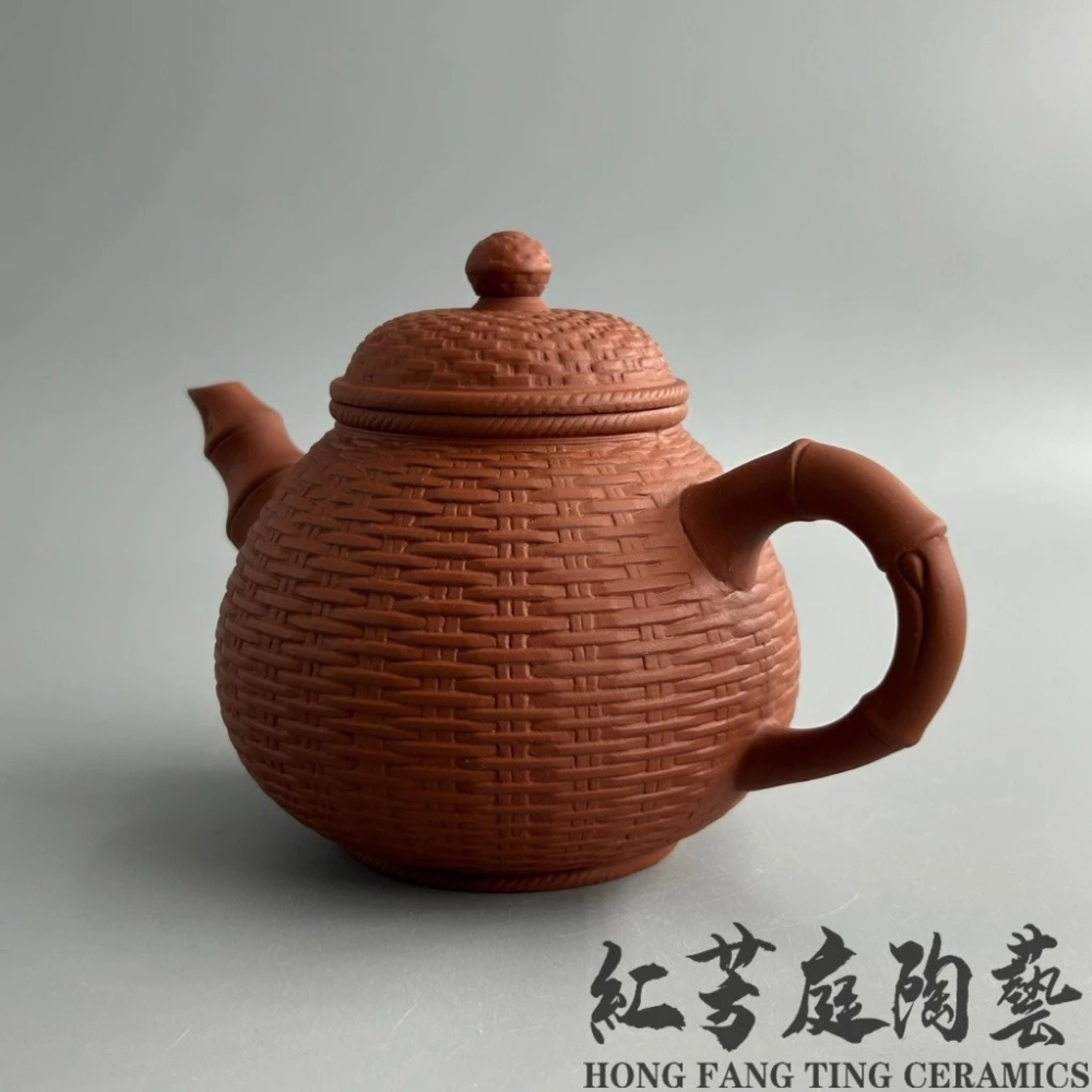 【紅芳庭】豐收壺 270ml 台灣製 鶯歌茶壺 茶具/茶壺 朱泥壺 台灣壺 紫砂壺 功夫茶道專用器具 泡茶用具-細節圖4