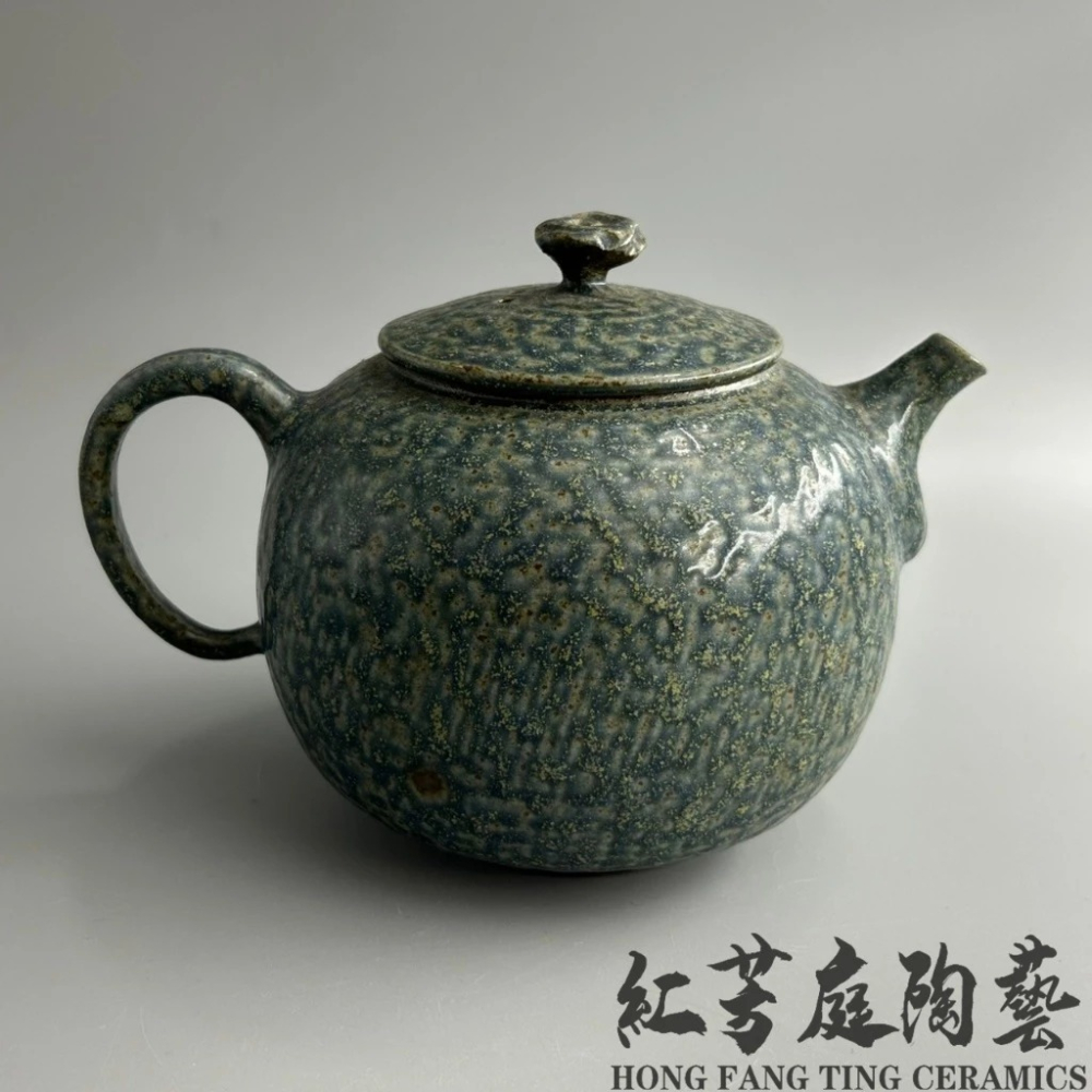 紅芳庭【窯變 泡茶壺】台灣作家 手拉坏 茶壺 850ml 茶具 特大尺寸 林榮華陶藝工作室 台灣茶壺 泡茶用具-細節圖2