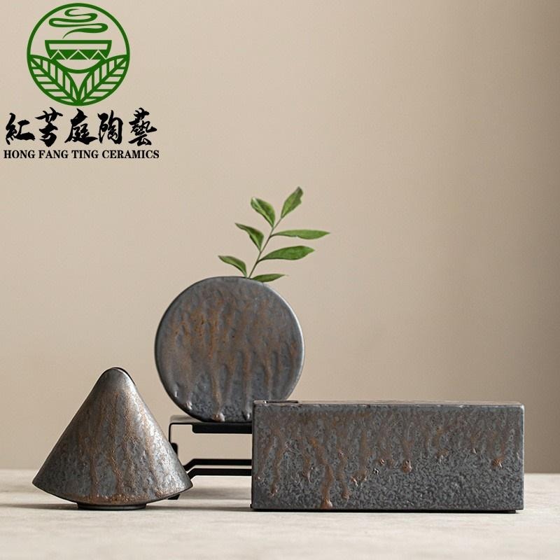 【紅芳庭】鎏金色 破曉 花器 日式 插花 花瓶 茶道花器/花插 功夫茶道專用器具 泡茶用具-細節圖2