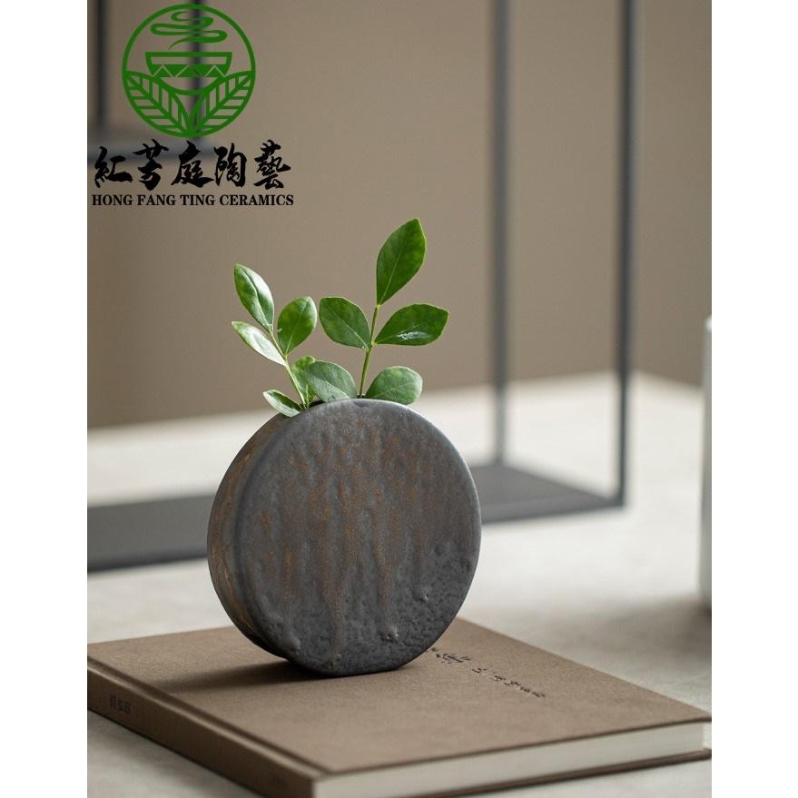 【紅芳庭】鎏金色 破曉 花器 日式 插花 花瓶 茶道花器/花插 功夫茶道專用器具 泡茶用具-細節圖4