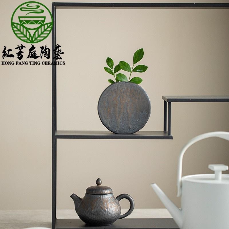 【紅芳庭】鎏金色 破曉 花器 日式 插花 花瓶 茶道花器/花插 功夫茶道專用器具 泡茶用具-細節圖5