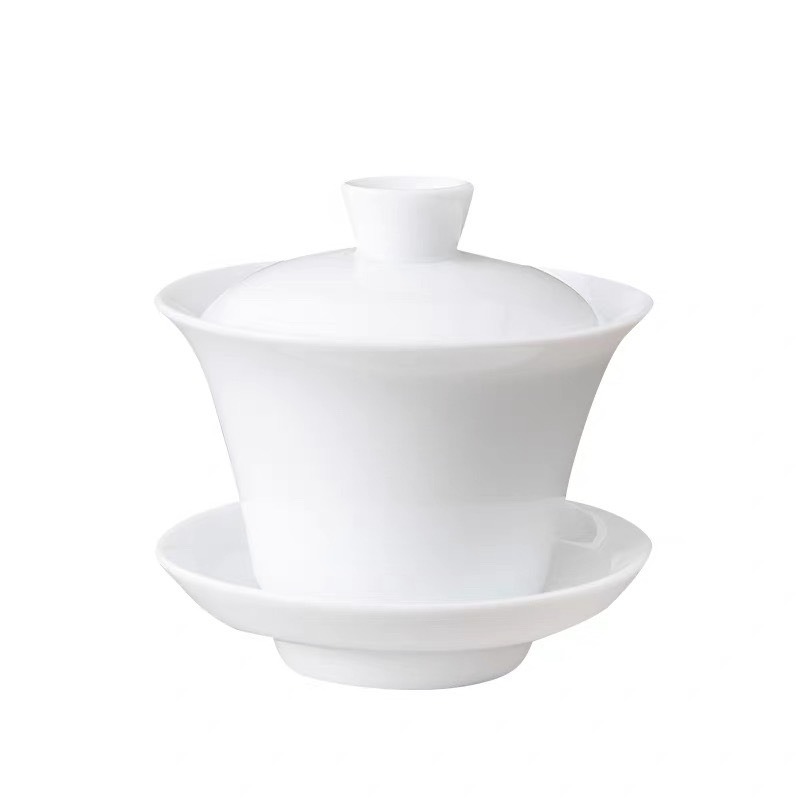 【紅芳庭】白瓷 三才蓋碗 50ml 蓋杯/蓋碗 奉杯 一人份 功夫茶道專用器具 泡茶用具-細節圖4