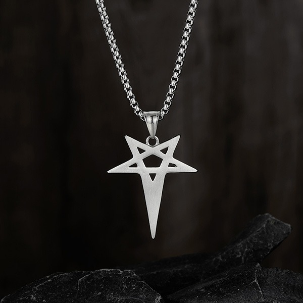 《QBOX 》FASHION 飾品【OGX2540】精緻個性五角星荷魯斯之眼鑄造鈦鋼墬子項鍊/掛飾-細節圖7