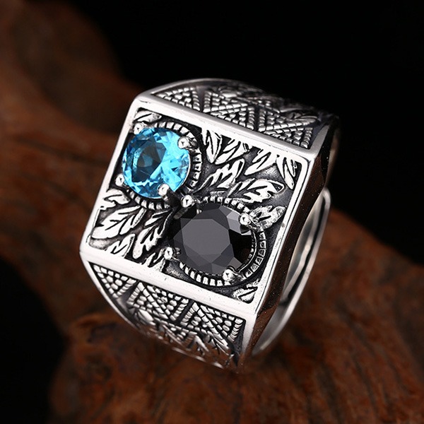 《 QBOX 》FASHION 飾品【TSR41122110】精緻個性寬版方形勝利之果純銀戒指/開口戒指-細節圖5