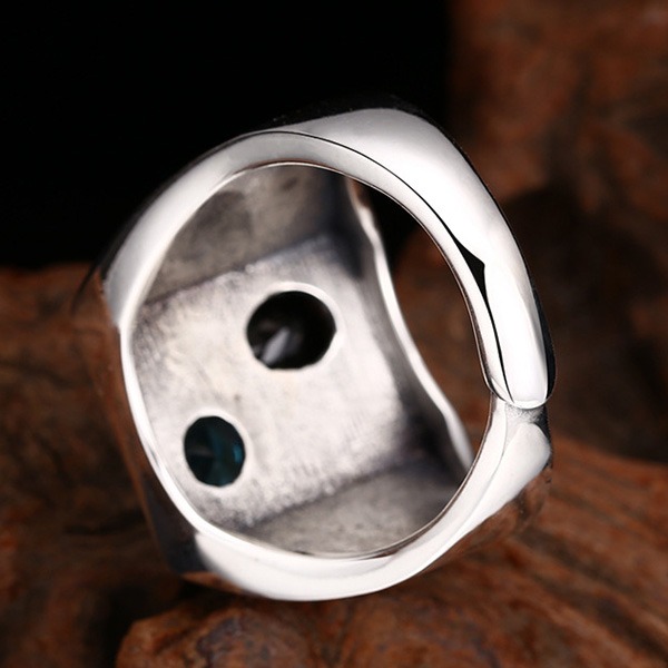 《 QBOX 》FASHION 飾品【TSR41122110】精緻個性寬版方形勝利之果純銀戒指/開口戒指-細節圖7