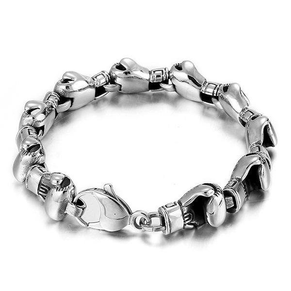 《QBOX 》FASHION 飾品【BK81409】 個性運動風拳擊手套環扣鈦鋼手鍊/手環-細節圖2