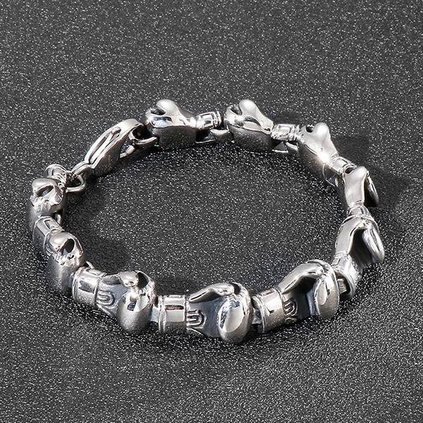 《QBOX 》FASHION 飾品【BK81409】 個性運動風拳擊手套環扣鈦鋼手鍊/手環-細節圖5