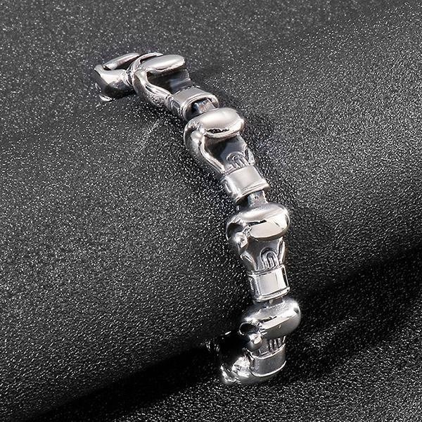 《QBOX 》FASHION 飾品【BK81409】 個性運動風拳擊手套環扣鈦鋼手鍊/手環-細節圖8