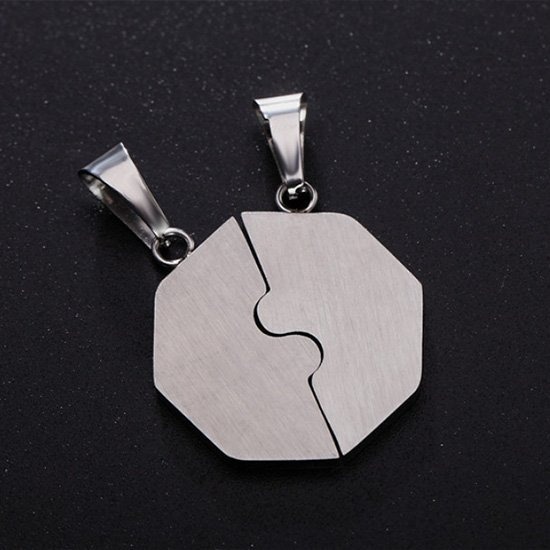 《 QBOX 》FASHION 飾品【CHA009】精緻個性宗教「陰陽合道」太極八卦情侶鈦鋼墬子項鍊/掛飾-細節圖6