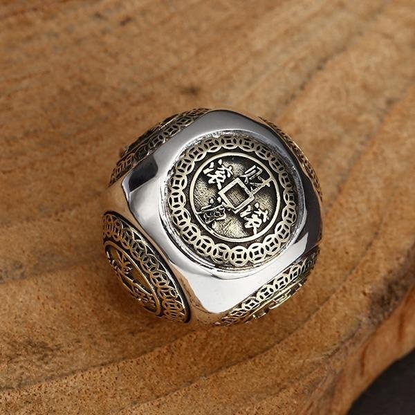 《 QBOX 》FASHION 飾品【TSC5610138】精緻個性復古日進斗金轉運球S925純銀墬子項鍊/掛飾-細節圖6