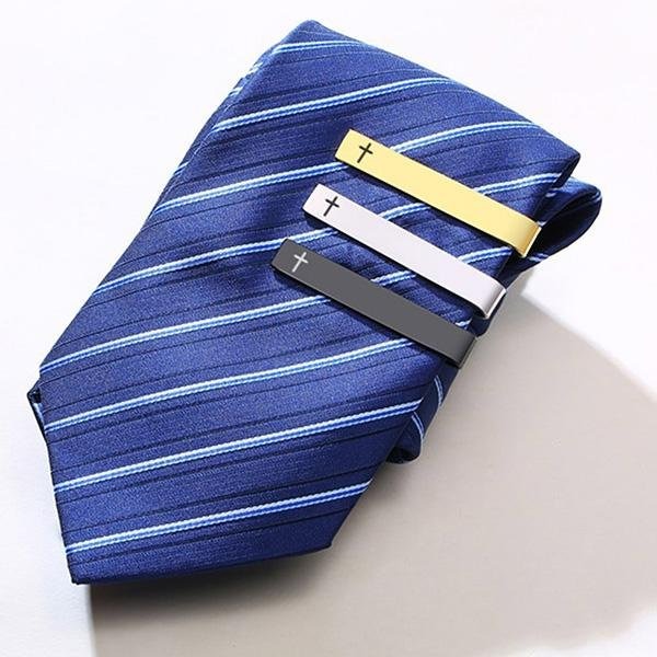 《QBOX 》FASHION 飾品【GTC-012】精緻個性品味招簡約十字架符號鈦鋼鈔票夾/錢夾/領帶夾-細節圖6