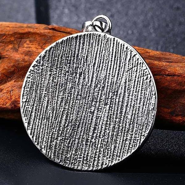 《QBOX 》FASHION 飾品【CBP8-280】精緻個性北歐符文字母熊掌印鑄造鈦鋼墬子項鍊/掛飾-細節圖4