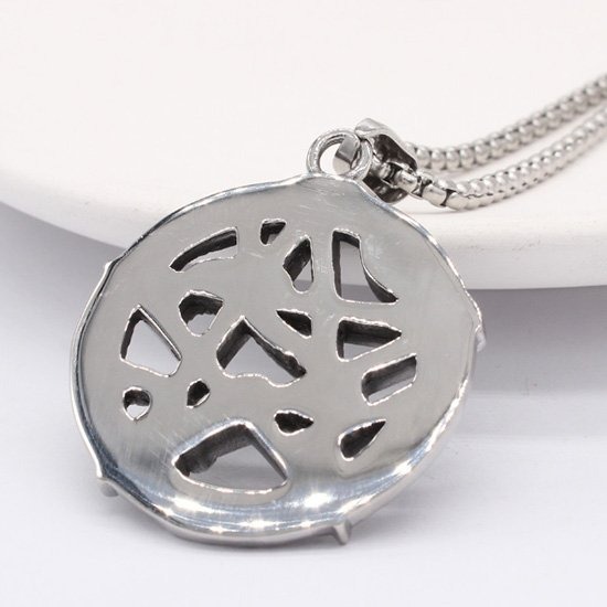 《QBOX 》FASHION 飾品【CBP8-712】精緻個性復古「蛇環星芒」五芒星蛇形鑄造鈦鋼墬子項鍊/掛飾-細節圖5