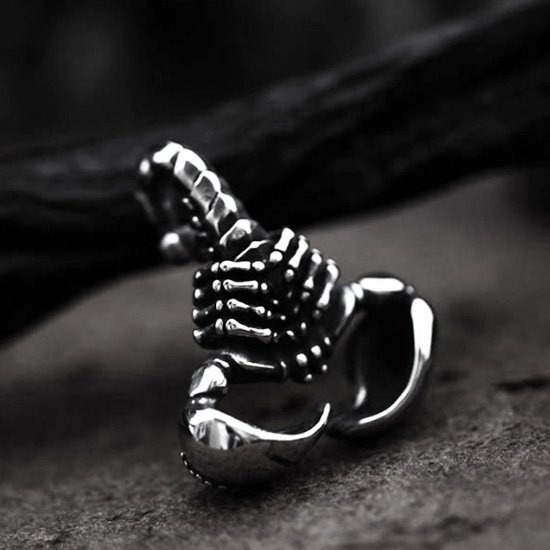 《QBOX 》FASHION 飾品【CBP8-230】精緻個性「毒鉗覺醒」暗黑沙漠毒蠍子鑄造鈦鋼墬子項鍊/掛飾-細節圖4