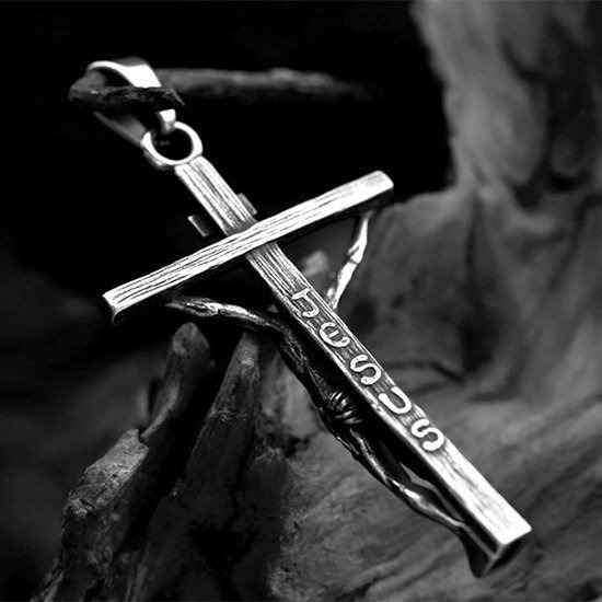 《 QBOX 》FASHION 飾品【CBP8-994】精緻個性復古「聖釘誓約」耶穌受難十字架鈦鋼墬子項鍊/掛飾-細節圖6