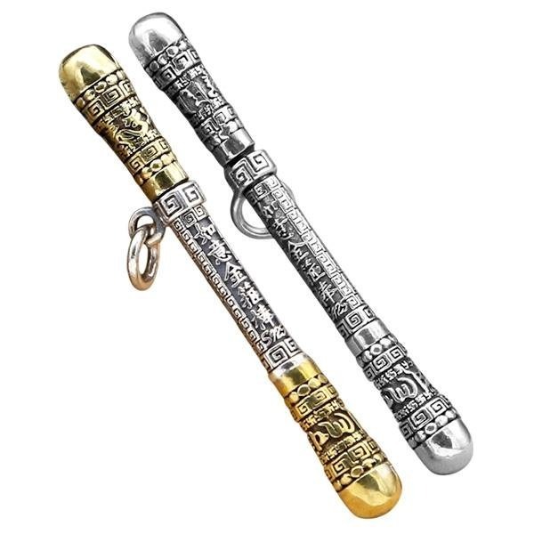 《QBOX 》FASHION 飾品【TSC529153】精緻個性創意大聖如意金箍棒S925純銀項鍊/泰銀吊墬-細節圖2