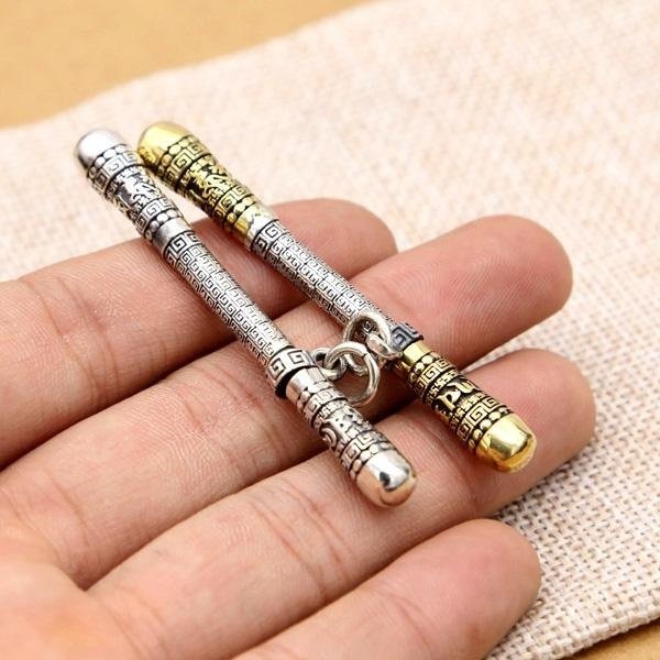 《QBOX 》FASHION 飾品【TSC529153】精緻個性創意大聖如意金箍棒S925純銀項鍊/泰銀吊墬-細節圖8