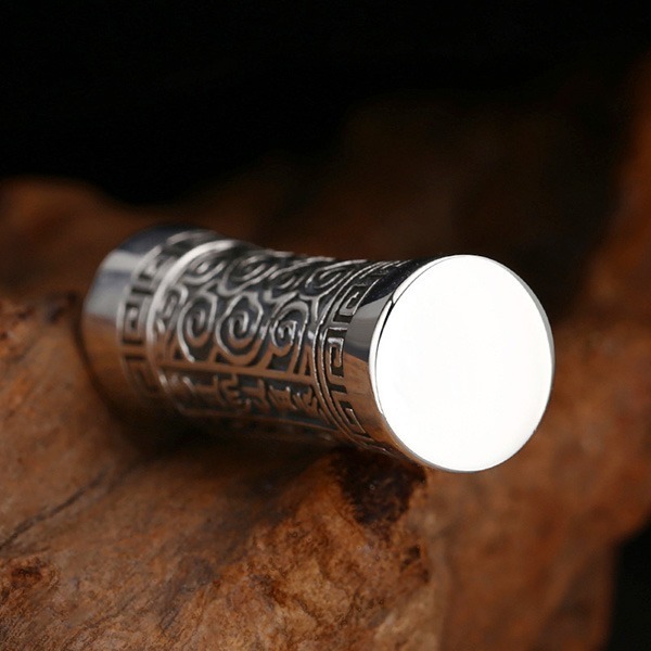 《 QBOX 》FASHION 飾品【TSC58171】精緻個性復古「梵文護佑」六字真言嘎烏盒S925純銀墬子項鍊/掛飾-細節圖5