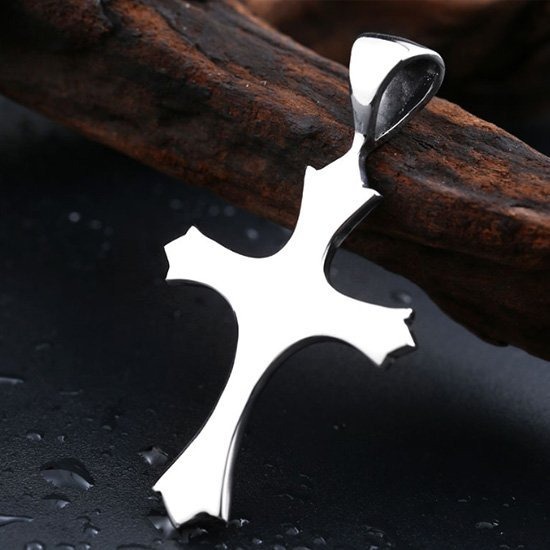 《QBOX 》FASHION 飾品【CBP8-463】精緻個性凱爾特結鑲鑽十字架鑄造鈦鋼墬子項鍊/掛飾-細節圖5