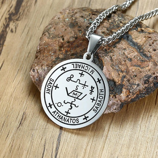 《QBOX 》FASHION 飾品【CPN-1256S】精緻個性大天使所羅門護身符鈦鋼墬子項鍊/掛飾-細節圖3