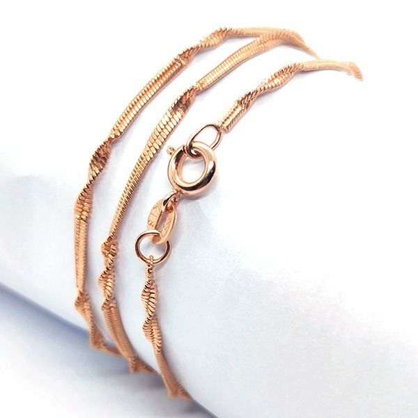 《 QBOX 》FASHION 飾品【NG587198】精緻百搭「柔金絮語」玫瑰金編織鎖骨鏈-細節圖3