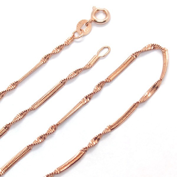 《 QBOX 》FASHION 飾品【NG587198】精緻百搭「柔金絮語」玫瑰金編織鎖骨鏈-細節圖5