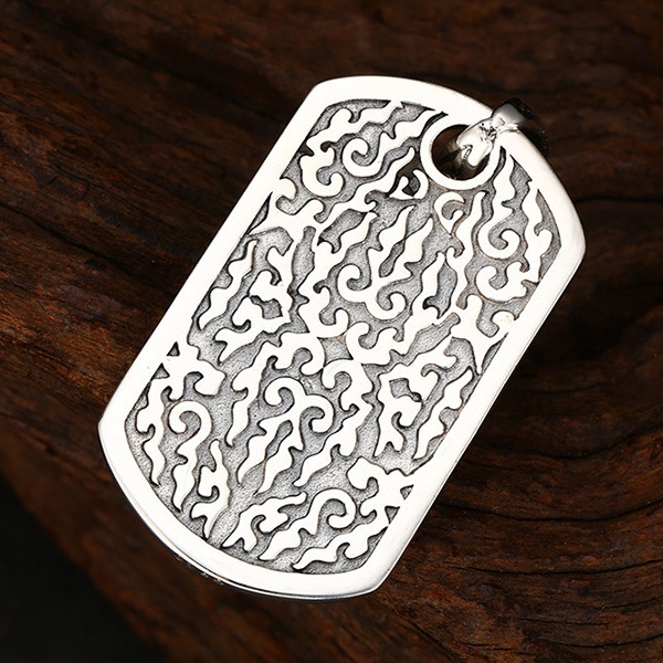 《 QBOX 》FASHION 飾品【TSC5815133】精緻個性「金剛護佑」藏傳十字金剛杵方牌S925純銀墬子項鍊/-細節圖5