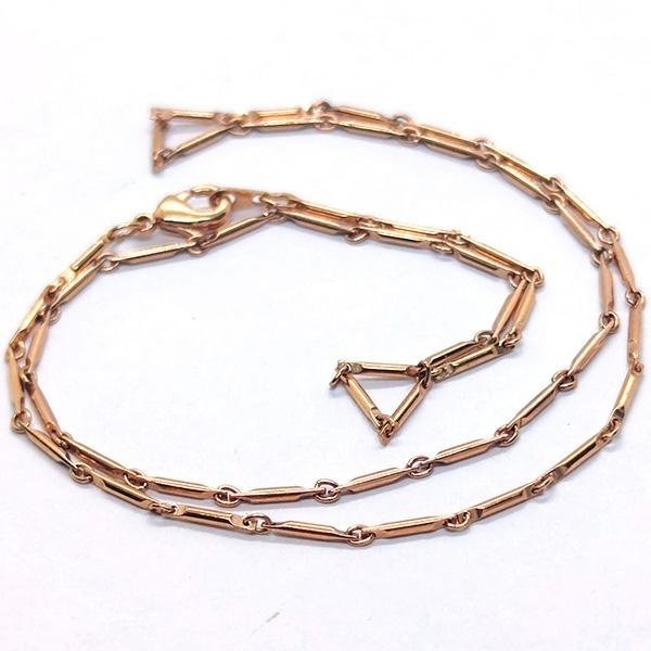 《 QBOX 》FASHION 飾品【NG5818158】精緻百搭玫瑰金簡約竹節項鍊/鎖骨鍊-細節圖4