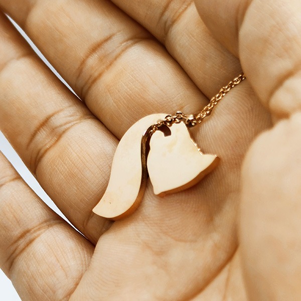 《QBOX 》FASHION 飾品【C5814060】精緻個性「魅影狐光」玫瑰金狐狸吊墜項鍊/鎖骨鍊-細節圖7