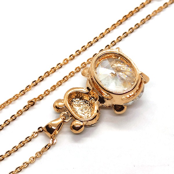 《QBOX 》FASHION 飾品【C5814064】精緻個性「晶鑽萌蛙」玫瑰金滿鑽青蛙墬子項鍊/鎖骨鍊(特價)-細節圖4