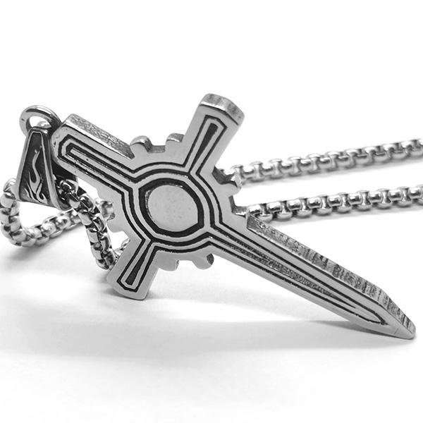 《QBOX 》FASHION 飾品【CBP8-677】精緻個性復古「機械聖芒」機械十字架鈦鋼墬子項鍊/掛飾-細節圖6