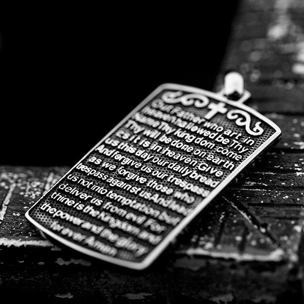 《QBOX 》FASHION 飾品【CBP8-705】精緻個性復古【信仰守護】宗教人像祈禱方牌鈦鋼墬子項鍊/掛飾-細節圖6