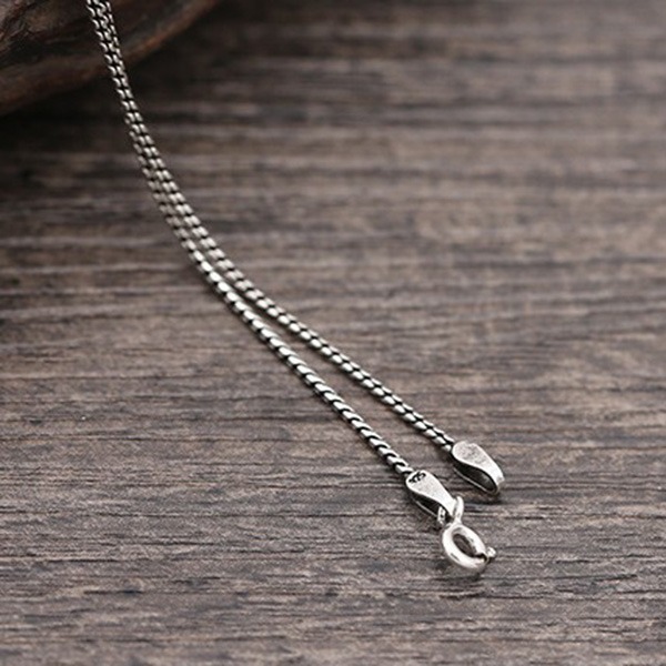 《 QBOX 》FASHION 飾品【NST591698】精緻個性細款麻花扭紋S925純銀項鍊/鎖骨鍊-細節圖5