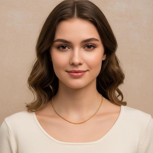 《 QBOX 》FASHION 飾品【NK80097】精緻個性秀氣2mm玉米編織鈦鋼項鍊/鋼鍊條-細節圖5