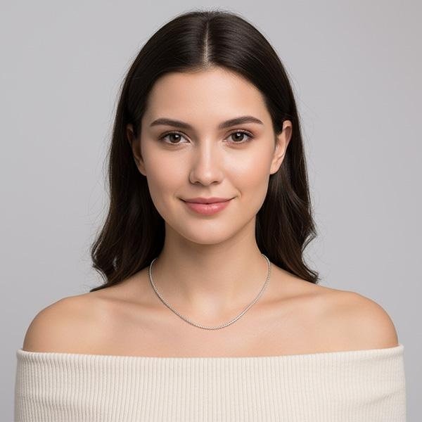 《 QBOX 》FASHION 飾品【NK80097】精緻個性秀氣2mm玉米編織鈦鋼項鍊/鋼鍊條-細節圖6