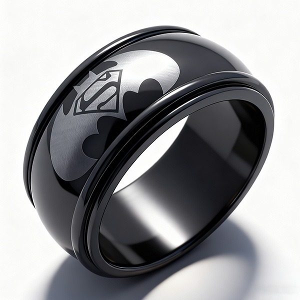 《 QBOX 》FASHION 飾品【R1002010】精緻個性「型格五耀」不同多風格鈦鋼戒指/戒環(特價)-規格圖7