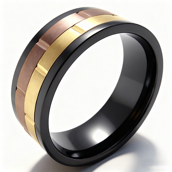 《 QBOX 》FASHION 飾品【R1002010】精緻個性「型格五耀」不同多風格鈦鋼戒指/戒環(特價)-規格圖7