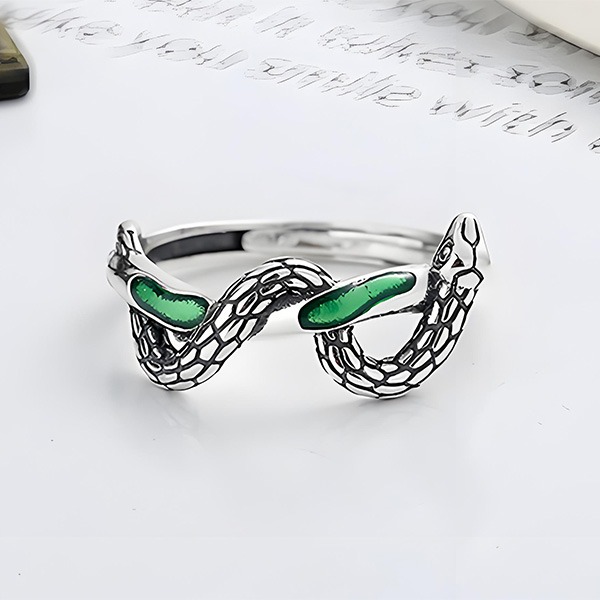 《 QBOX 》FASHION 飾品【EYFJ1010】個性蛇形纏繞滴膠彩釉純銀耳環/耳飾(一對)-細節圖6