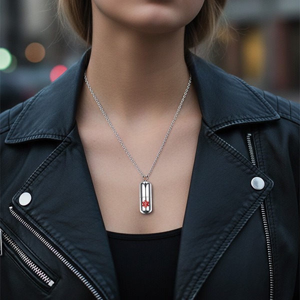 《QBOX 》FASHION 飾品【GPN-685】精緻個性醫療標誌藥丸收納鈦鋼墬子項鍊/吊飾-細節圖7